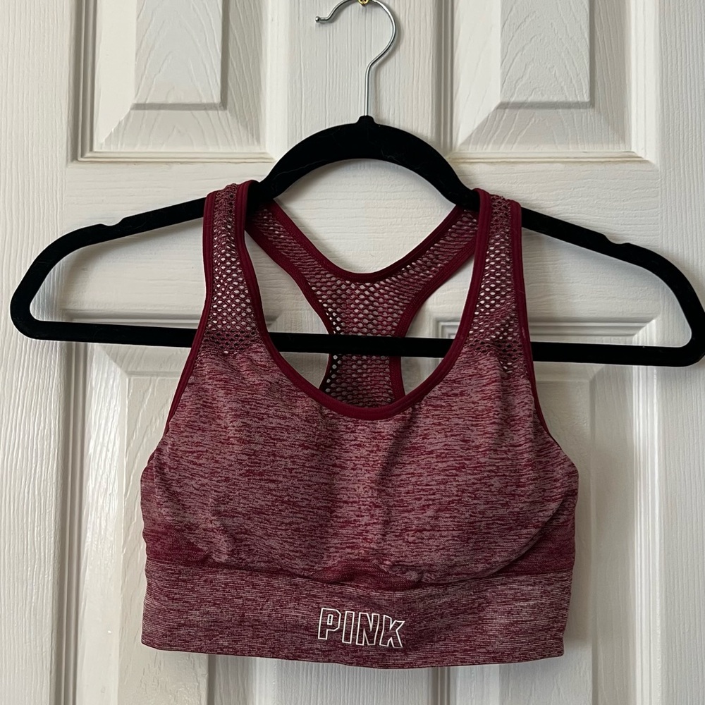 PINK Victoria's Secret Burgundy Sports Bra